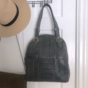Latico Gray Leather Bag